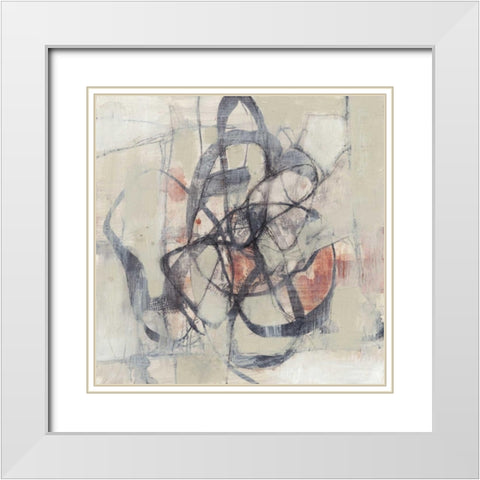 White-Out II White Modern Wood Framed Art Print with Double Matting by Goldberger, Jennifer