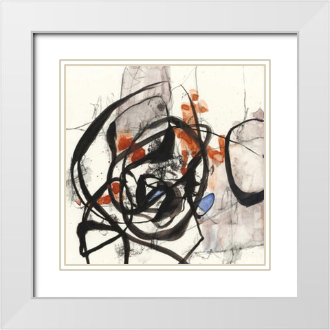 Circumnavigate I White Modern Wood Framed Art Print with Double Matting by Goldberger, Jennifer