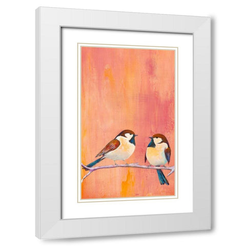 Perch II White Modern Wood Framed Art Print with Double Matting by Altug, Mehmet