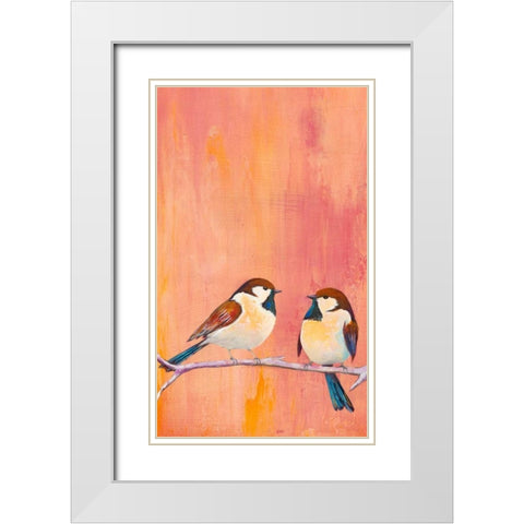 Perch II White Modern Wood Framed Art Print with Double Matting by Altug, Mehmet