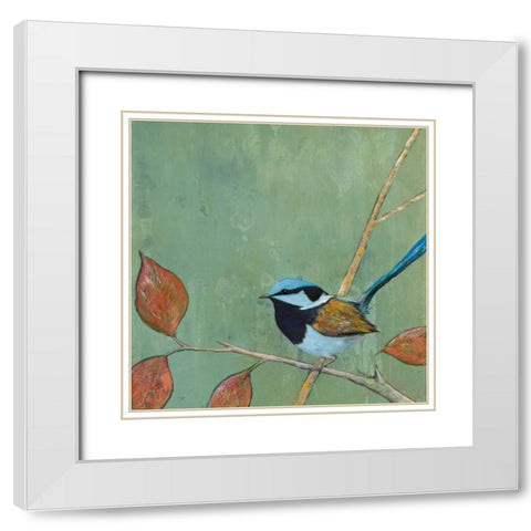 Resting Bird I White Modern Wood Framed Art Print with Double Matting by Altug, Mehmet