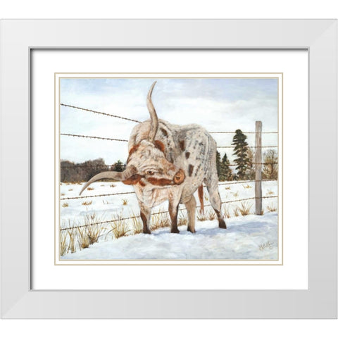 Itchin and a Scratchin I White Modern Wood Framed Art Print with Double Matting by Winkler, Kathy