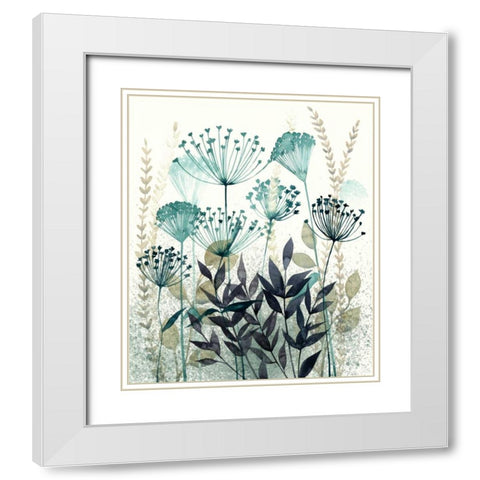 Allayed Floral II White Modern Wood Framed Art Print with Double Matting by Popp, Grace