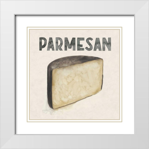 Fromage II White Modern Wood Framed Art Print with Double Matting by Popp, Grace