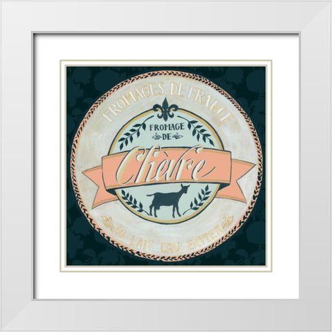 Cheese Label II White Modern Wood Framed Art Print with Double Matting by Popp, Grace