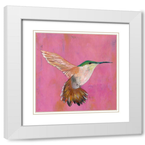 Sweet Hummingbird I White Modern Wood Framed Art Print with Double Matting by Altug, Mehmet