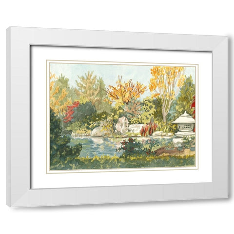 Custom Plein Air Garden IV (ASH) White Modern Wood Framed Art Print with Double Matting by Miller, Dianne