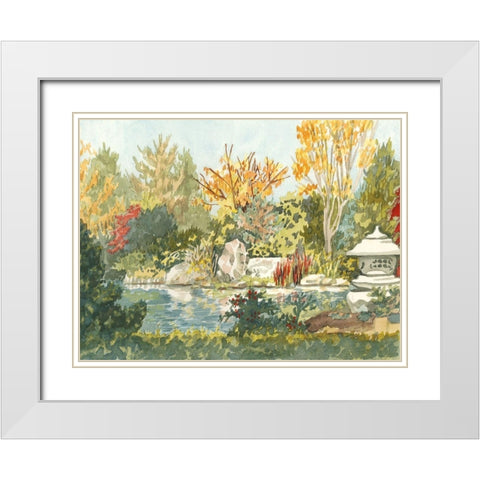Custom Plein Air Garden IV (ASH) White Modern Wood Framed Art Print with Double Matting by Miller, Dianne
