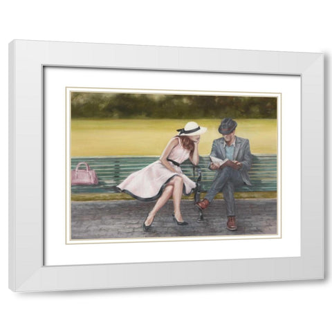 Prologue White Modern Wood Framed Art Print with Double Matting by Harper, Ethan