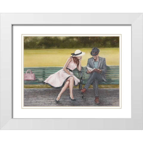 Prologue White Modern Wood Framed Art Print with Double Matting by Harper, Ethan