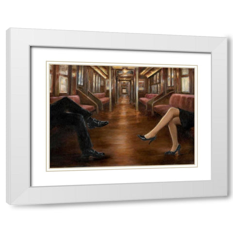 Last Stop White Modern Wood Framed Art Print with Double Matting by Harper, Ethan