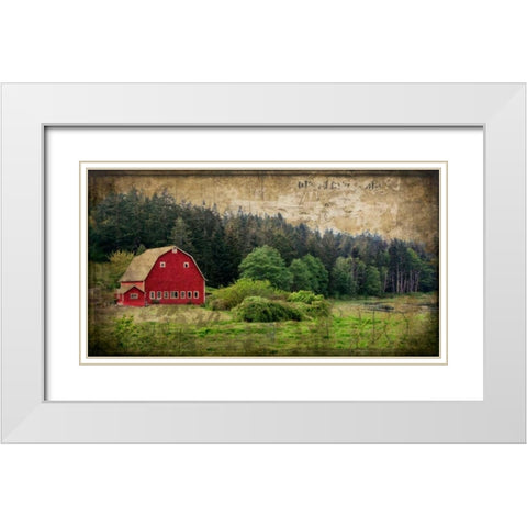 Widbys Barn I White Modern Wood Framed Art Print with Double Matting by Perry, Rachel