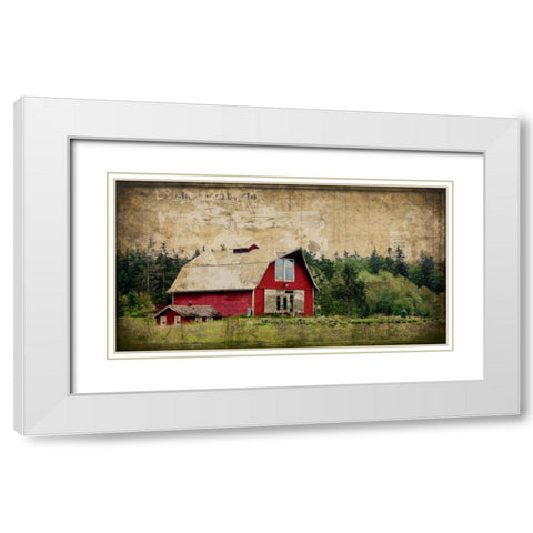 Widbys Barn III White Modern Wood Framed Art Print with Double Matting by Perry, Rachel