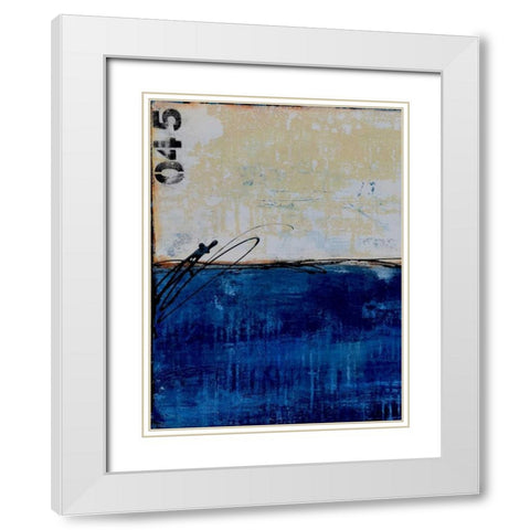Beach 45 I White Modern Wood Framed Art Print with Double Matting by Ashley, Erin
