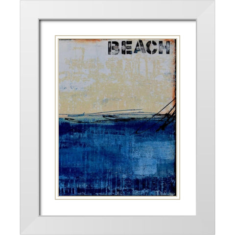 Beach 45 II White Modern Wood Framed Art Print with Double Matting by Ashley, Erin
