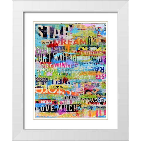 Metro Mix 33 I White Modern Wood Framed Art Print with Double Matting by Ashley, Erin