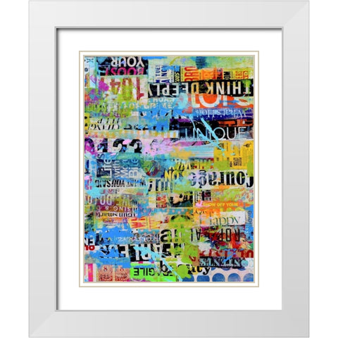 Metro Mix 33 II White Modern Wood Framed Art Print with Double Matting by Ashley, Erin
