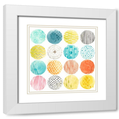Pattern Pop I White Modern Wood Framed Art Print with Double Matting by Vess, June Erica