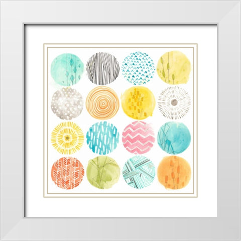 Pattern Pop II White Modern Wood Framed Art Print with Double Matting by Vess, June Erica