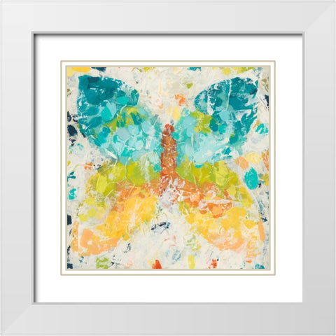 Prism Butterfly I White Modern Wood Framed Art Print with Double Matting by Vess, June Erica