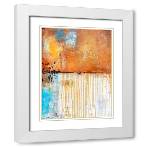 November Rain I White Modern Wood Framed Art Print with Double Matting by Ashley, Erin