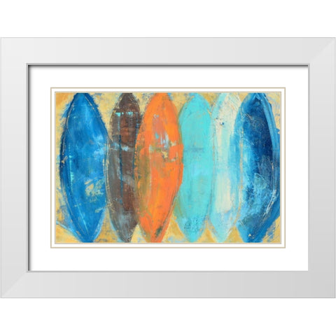 Navaho Summer White Modern Wood Framed Art Print with Double Matting by Ashley, Erin