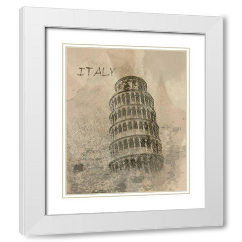 Remembering Italy White Modern Wood Framed Art Print with Double Matting by Orlov, Irena