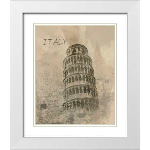 Remembering Italy White Modern Wood Framed Art Print with Double Matting by Orlov, Irena