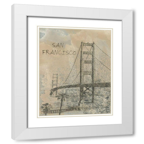 Remembering San Francisco White Modern Wood Framed Art Print with Double Matting by Orlov, Irena