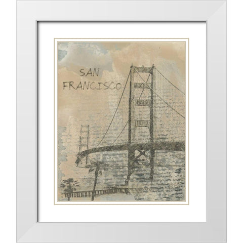 Remembering San Francisco White Modern Wood Framed Art Print with Double Matting by Orlov, Irena