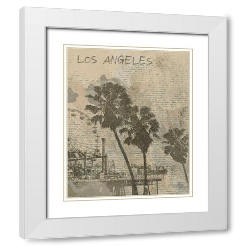 Remembering Los Angeles White Modern Wood Framed Art Print with Double Matting by Orlov, Irena