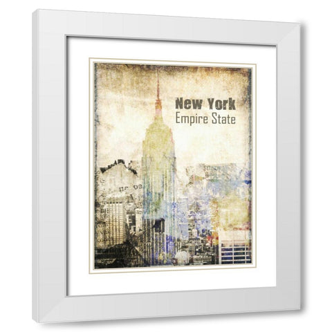 New York Grunge II White Modern Wood Framed Art Print with Double Matting by Orlov, Irena