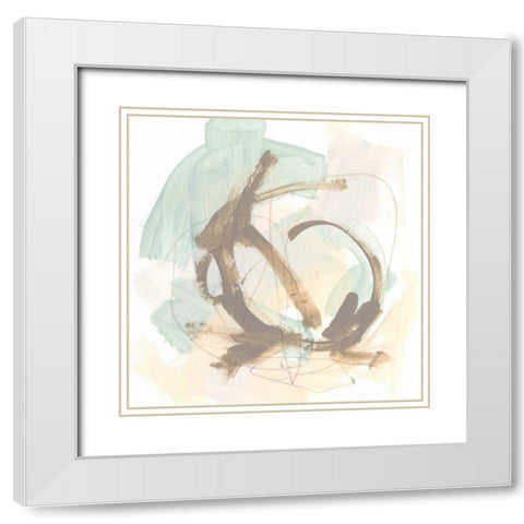 Intangible V White Modern Wood Framed Art Print with Double Matting by Vess, June Erica