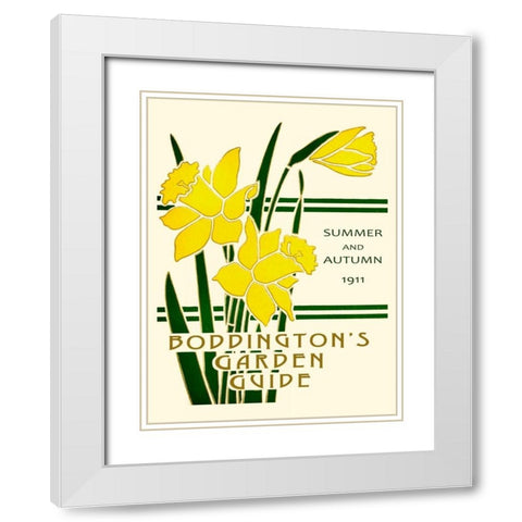 Boddingtons Garden Guide I White Modern Wood Framed Art Print with Double Matting by Vision Studio