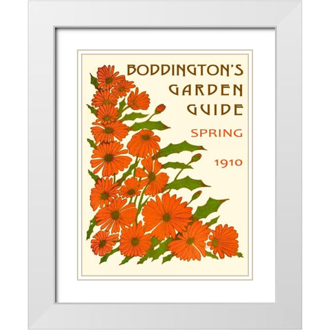 Boddingtons Garden Guide II White Modern Wood Framed Art Print with Double Matting by Vision Studio