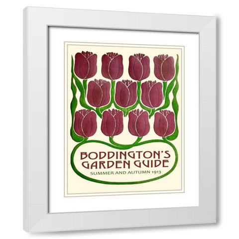 Boddingtons Garden Guide III White Modern Wood Framed Art Print with Double Matting by Vision Studio