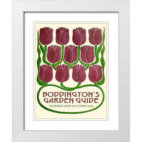 Boddingtons Garden Guide III White Modern Wood Framed Art Print with Double Matting by Vision Studio