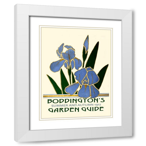 Boddingtons Garden Guide IV White Modern Wood Framed Art Print with Double Matting by Vision Studio