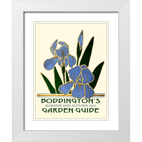 Boddingtons Garden Guide IV White Modern Wood Framed Art Print with Double Matting by Vision Studio