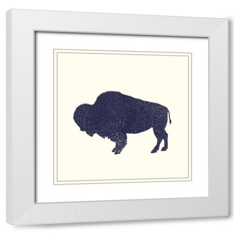 Timber Animals II White Modern Wood Framed Art Print with Double Matting by Hambly, Anna