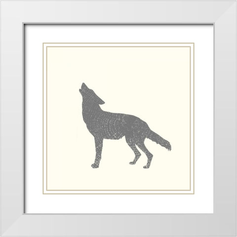 Timber Animals IV White Modern Wood Framed Art Print with Double Matting by Hambly, Anna