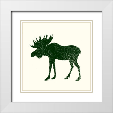 Timber Animals VI White Modern Wood Framed Art Print with Double Matting by Hambly, Anna