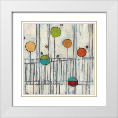 Arpeggio I White Modern Wood Framed Art Print with Double Matting by Vess, June Erica