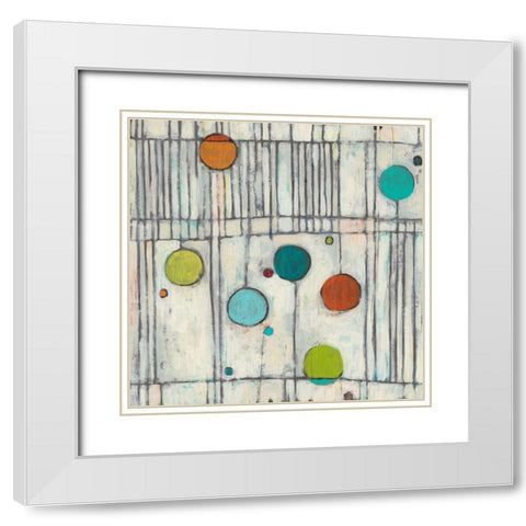 Arpeggio II White Modern Wood Framed Art Print with Double Matting by Vess, June Erica