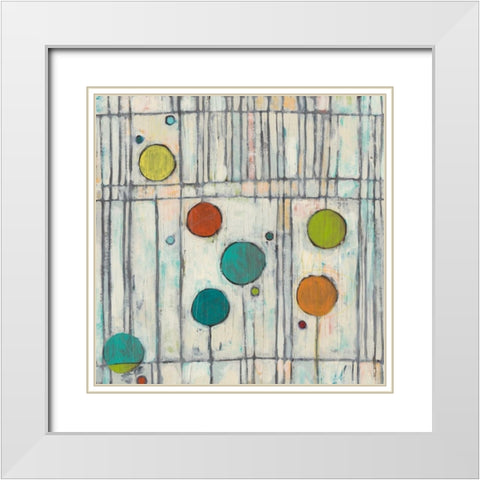 Arpeggio IV White Modern Wood Framed Art Print with Double Matting by Vess, June Erica