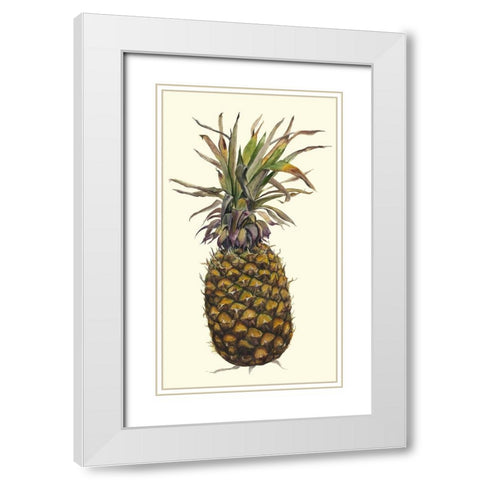 Pineapple Study I (ASH) White Modern Wood Framed Art Print with Double Matting by Willett, Michael