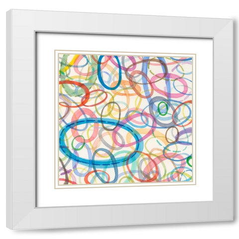 Oval Palette III White Modern Wood Framed Art Print with Double Matting by Galapon, Nikki
