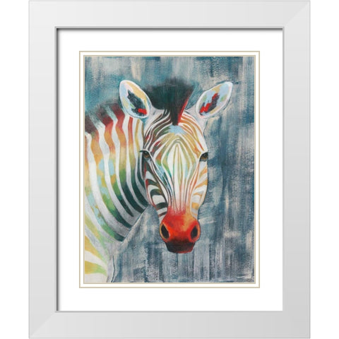 Prism Zebra I White Modern Wood Framed Art Print with Double Matting by Popp, Grace