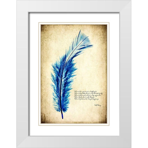 Feather in Color I White Modern Wood Framed Art Print with Double Matting by Malek, Honey