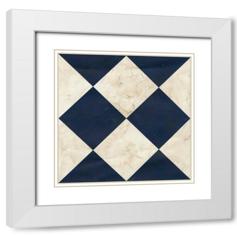 Seaside Signals I White Modern Wood Framed Art Print with Double Matting by Vess, June Erica